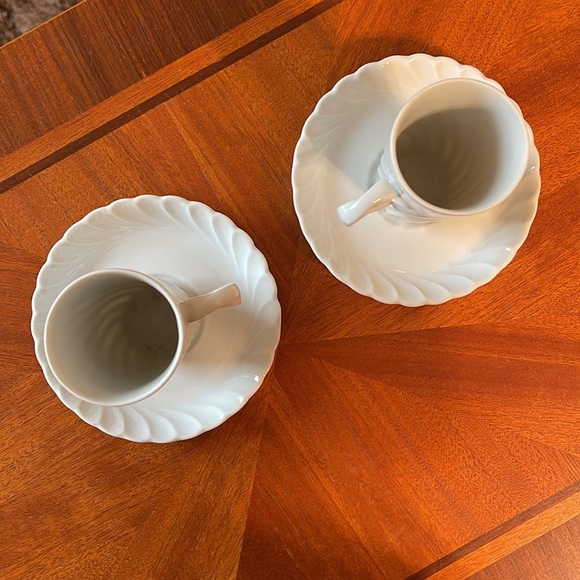 Vintage FF Japan Tall Espresso Cups and Saucers - Picture 3 of 8